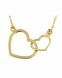 Collier symbole 'Deux Coeurs un Amour' en 14 carats or jaune