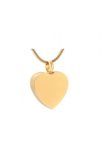 Pendentif cinéraire 'Coeur' doré