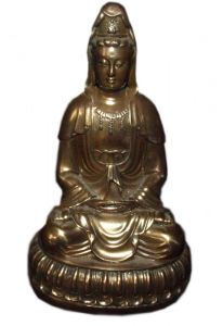 Petite Urne Funéraire en bronze 'Bouddha Guanyin'