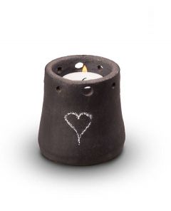 Mini-urne en céramique avec bougie