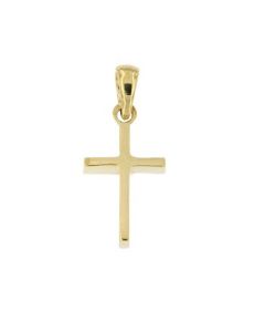 Pendentif mémoire en 14 carat or jaune 'Croix'