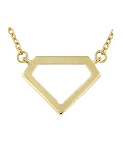 Collier symbole 'Diamant' en 14 carats or jaune